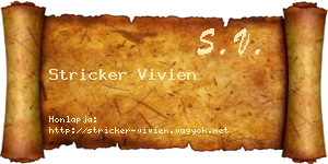 Stricker Vivien névjegykártya